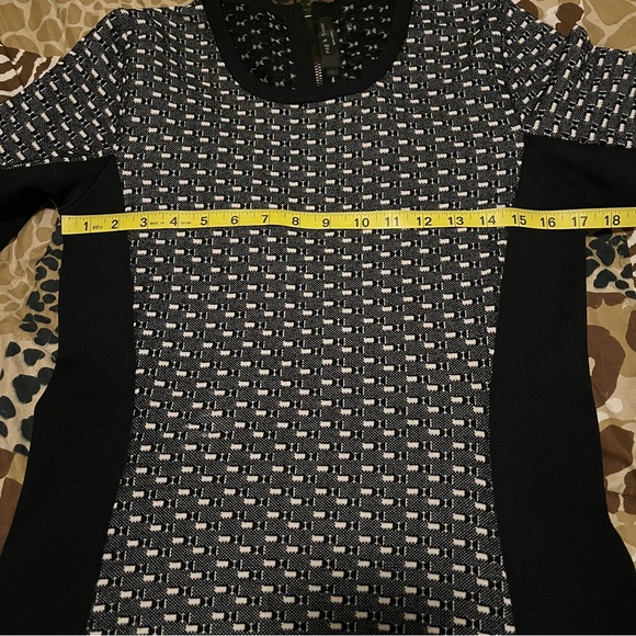 RAG & BONE ‘Ingrid black and white short sleeve abstract print dress L - Picture 6 of 9
